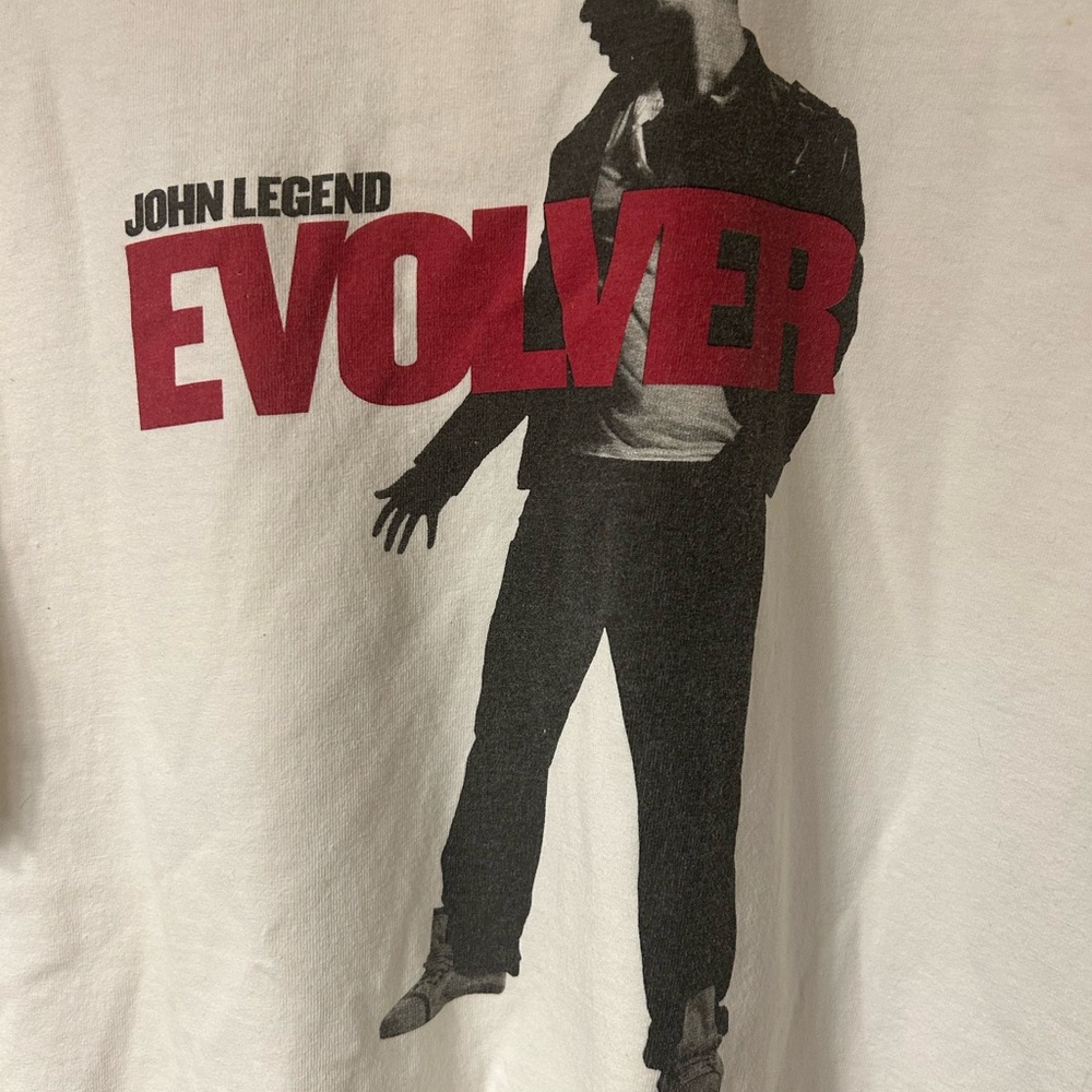John Legend Gildan White Polo Shirt with Revolver Graphic. XL - Picture 6 of 9